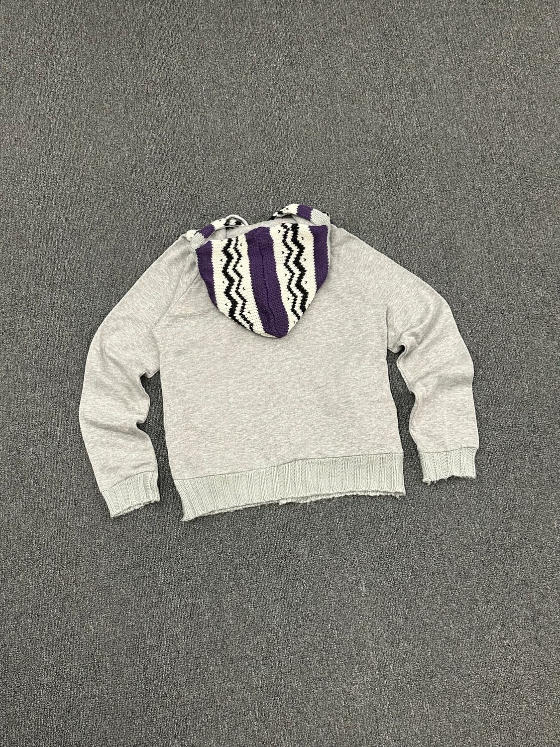 M)Japanese vintage 여성 패턴 니트 후드집업 상품이미지5