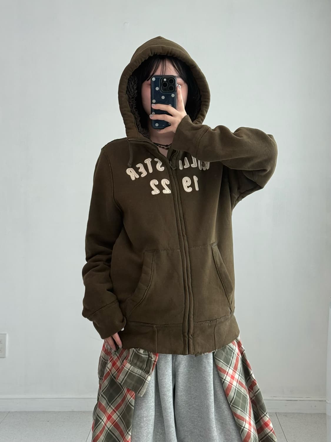 홀리스터 보아털 카키 후드집업 상품이미지2
