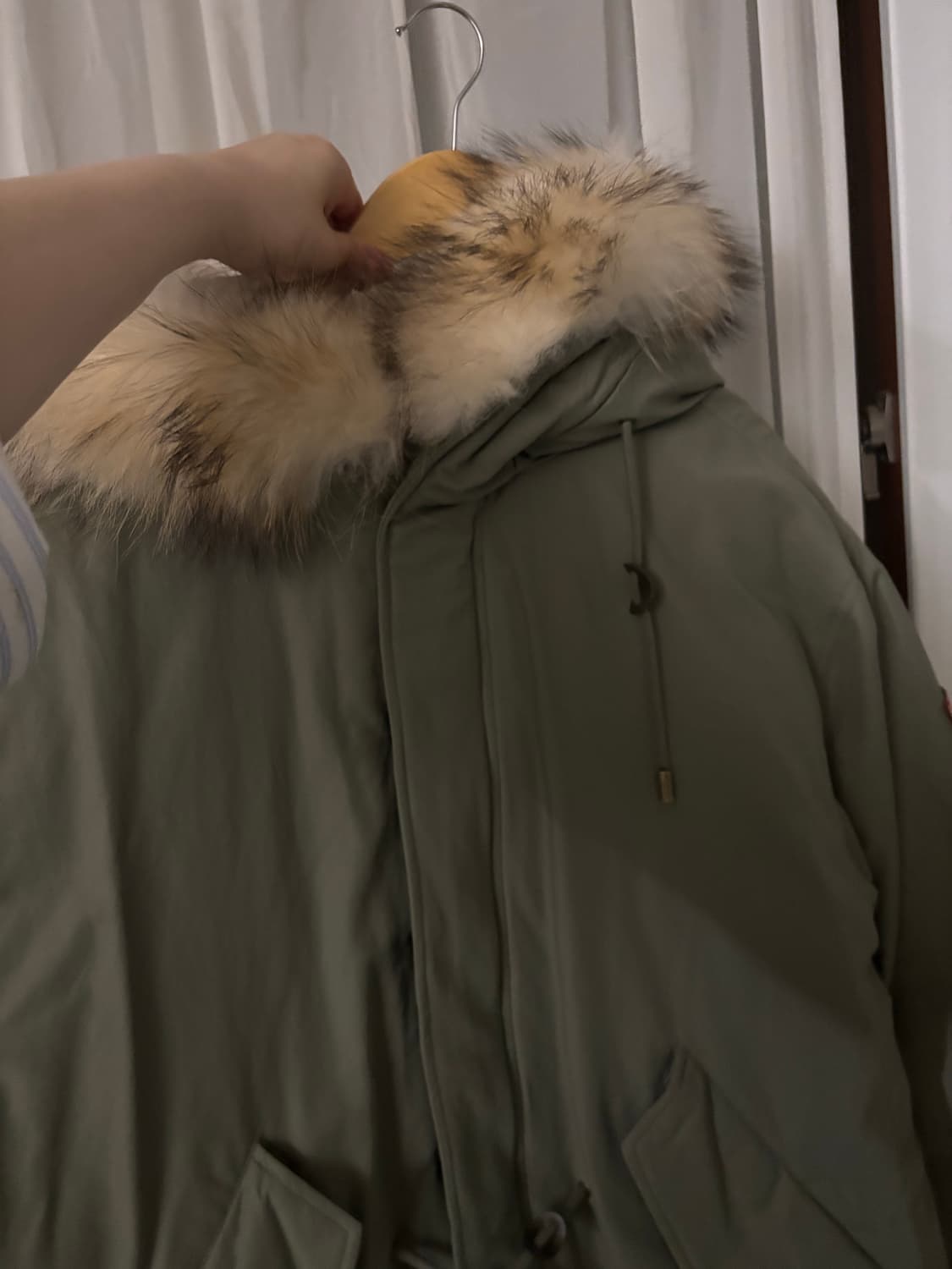 Jeep 카키 야상 롱패딩 개파카 이준호 착용 상품이미지4