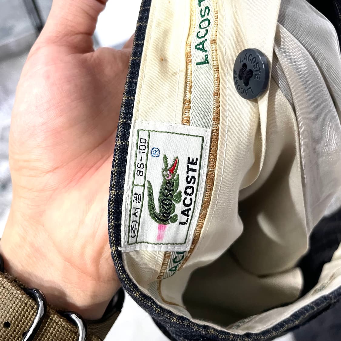 라코스테 체크 슬랙스 상품이미지5