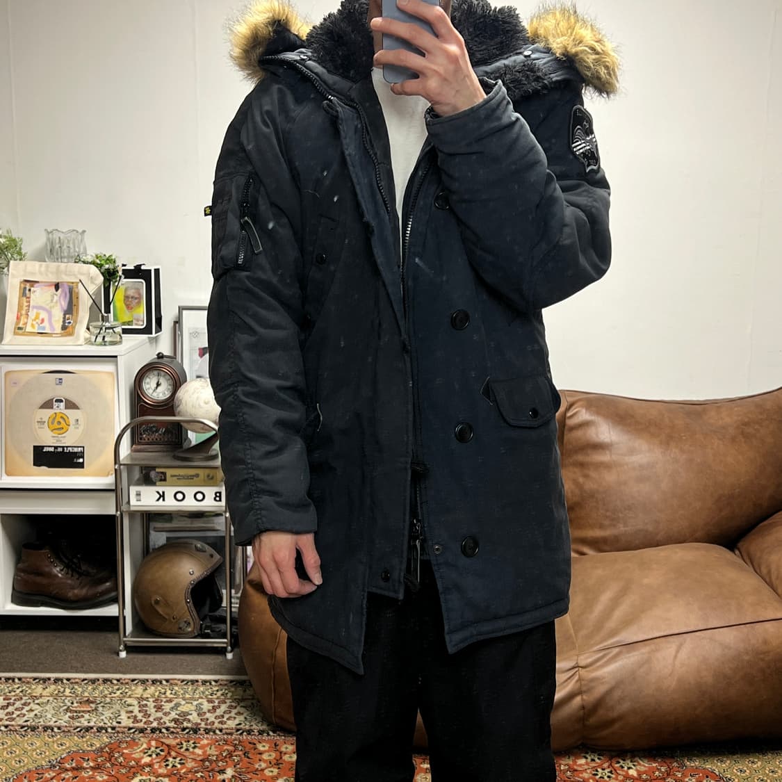 [L] 알파인더스트리 N3B 빈티지 블랙 상품이미지9