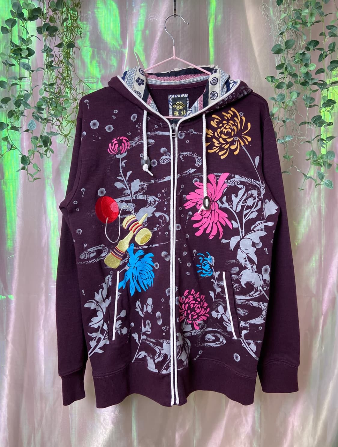 오리엔탈 자수 후드집업  상품이미지1