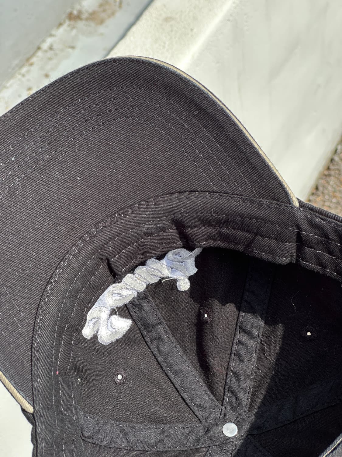 [F] Sails Anchor Cafe 로고 빈티지 블랙 볼캡 모자 상품이미지5