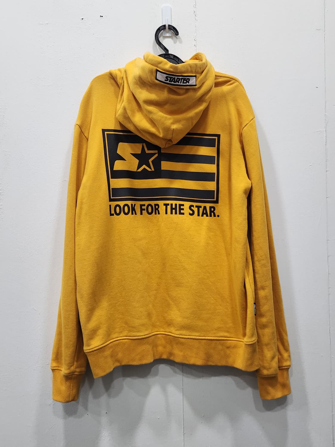 [L] 스타터 프린팅 후드티 남성 L 옐로우 상품이미지1