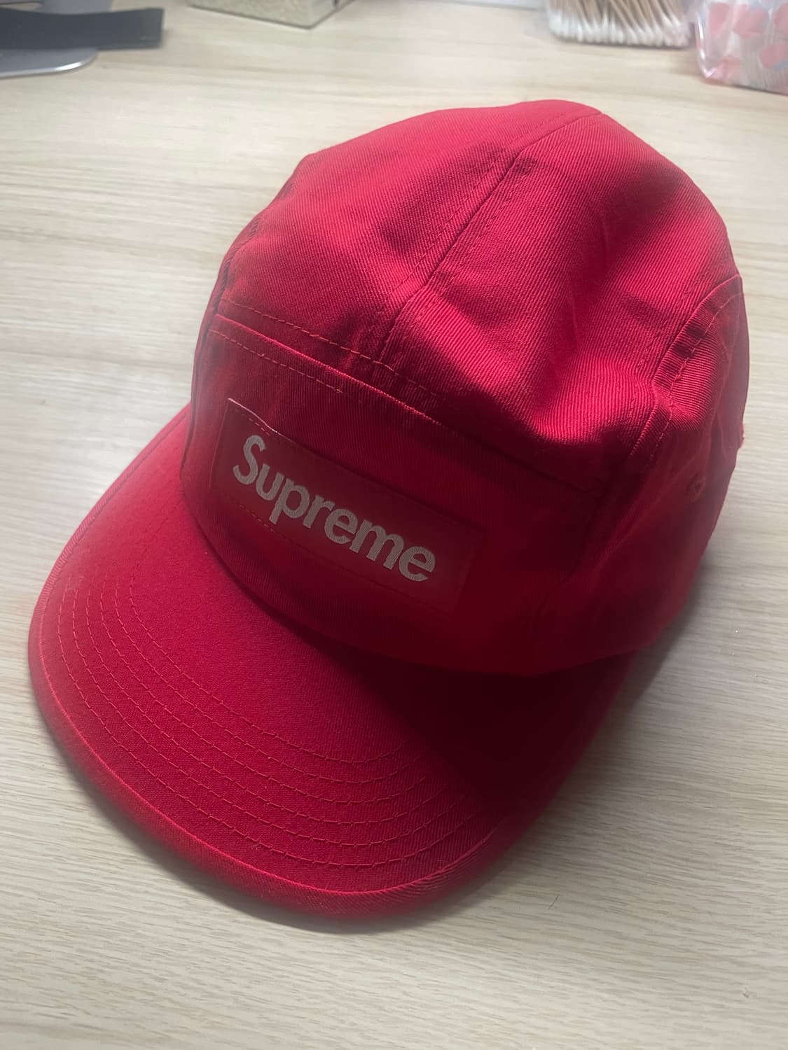 슈프림 레드 캠프캡 상품이미지2