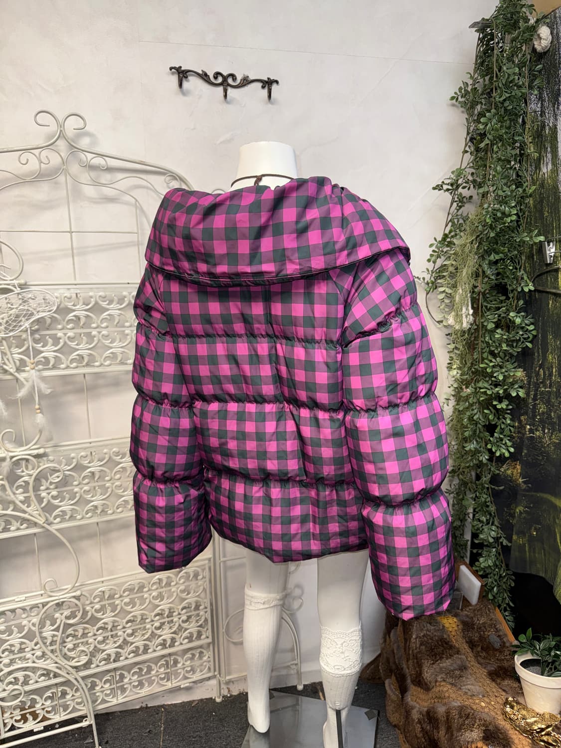 MISS SIXTY black pink check down puffer  상품이미지8