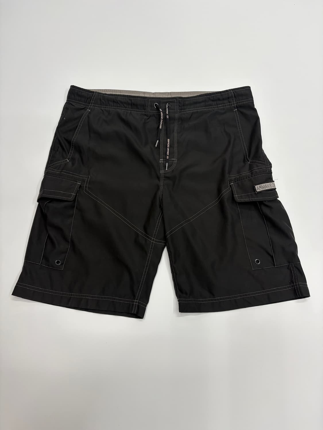 Armani Exchange 아르마니 익스체인지 블랙 밴딩 카고 반바지 상품이미지1