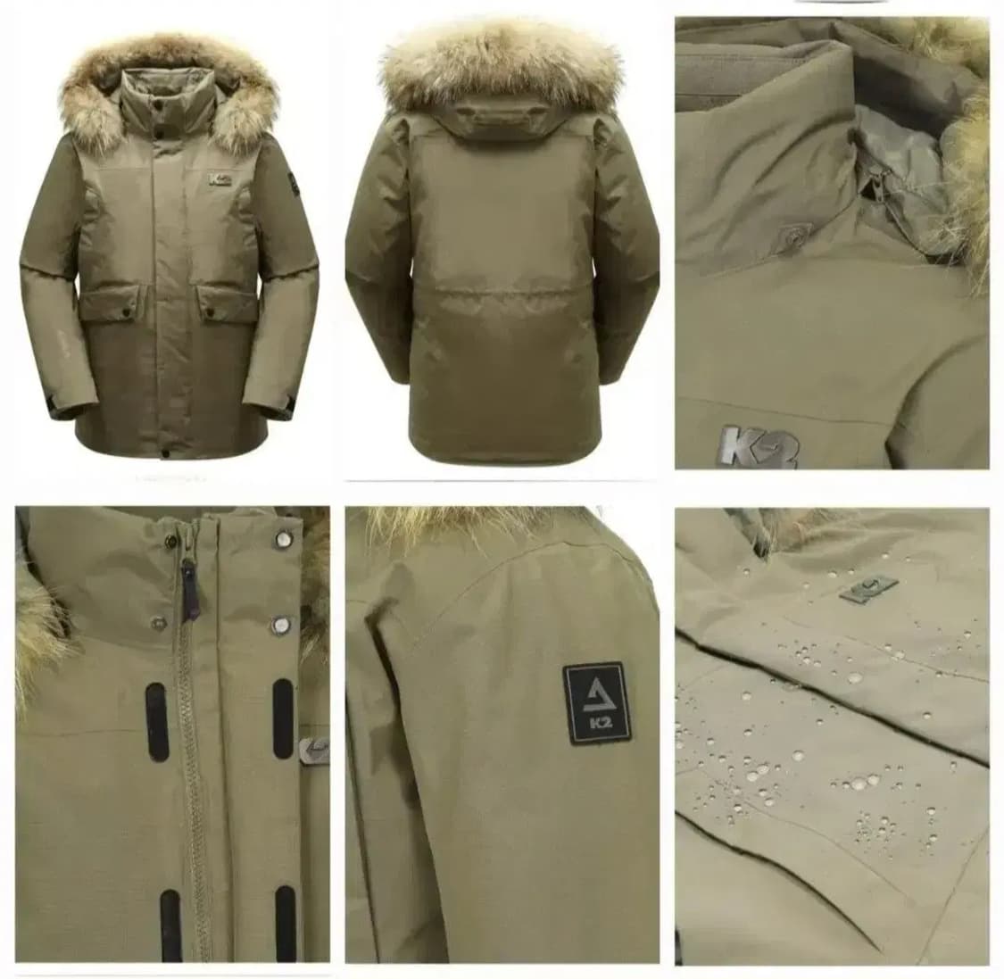 (새제품)K2패딩 고어텍스 방수,방풍 구스다운 공용90(블랙,베이지,네이 상품이미지8