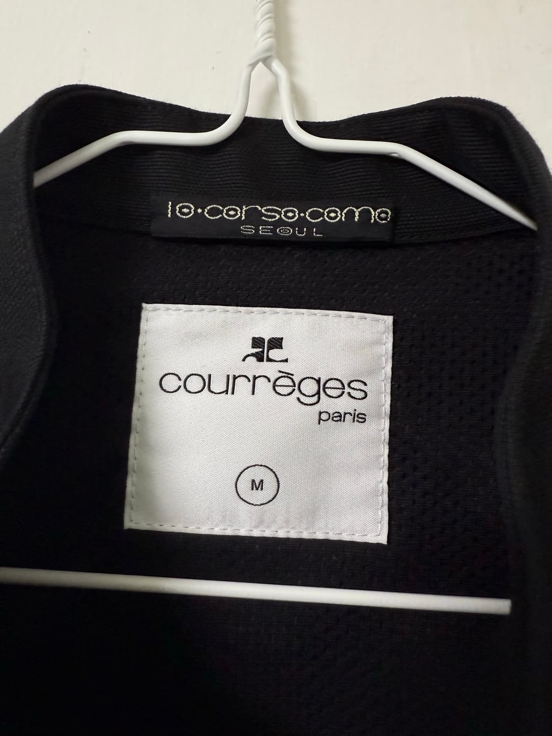 Courreges 24ss 배색양가죽 코튼 레이서 패디드 바이커 자켓 상품이미지9