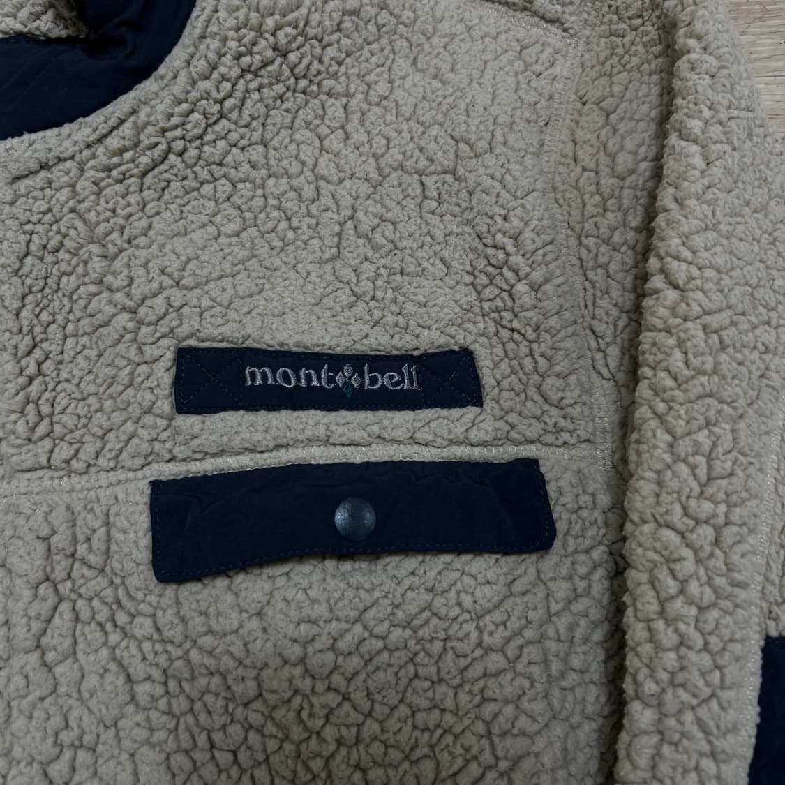 몽벨 아웃도어 포켓 엘보패치 뽀글이 후리스 자켓 [베이지] L/100 상품이미지4