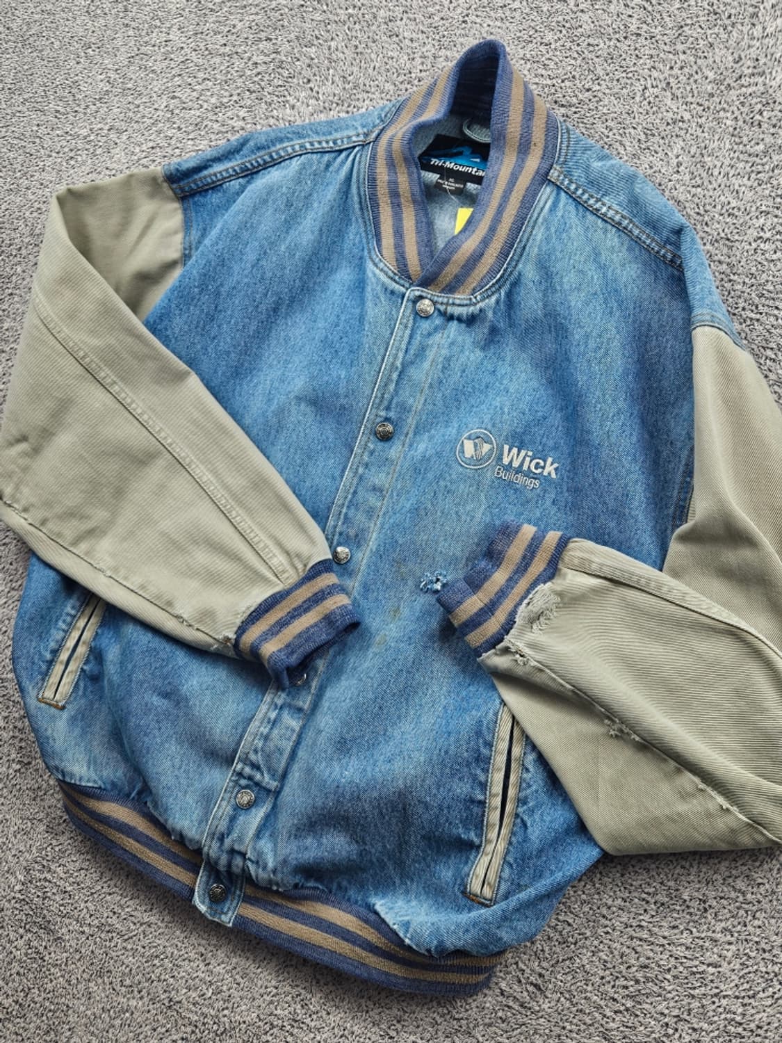 TRI 마운틴 코튼 데님 바시티 자켓 ( XL ) / 11579 상품이미지6