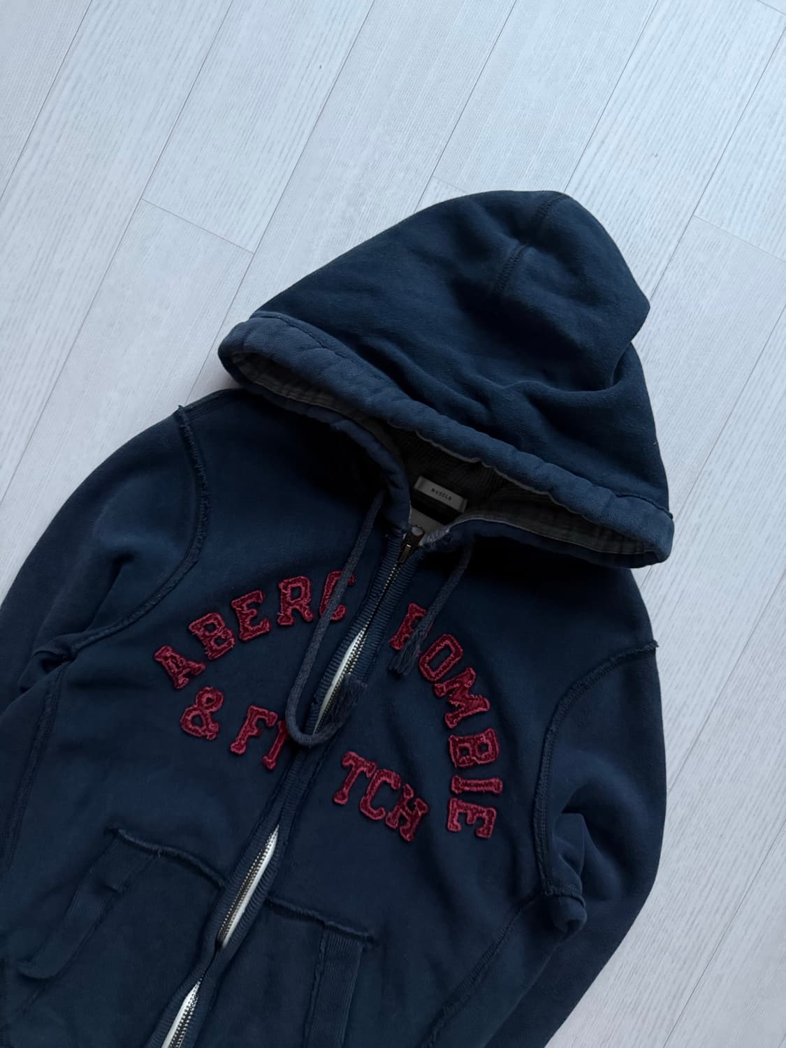 아베크롬비 자수 로고 네이비 후드집업 상품이미지6