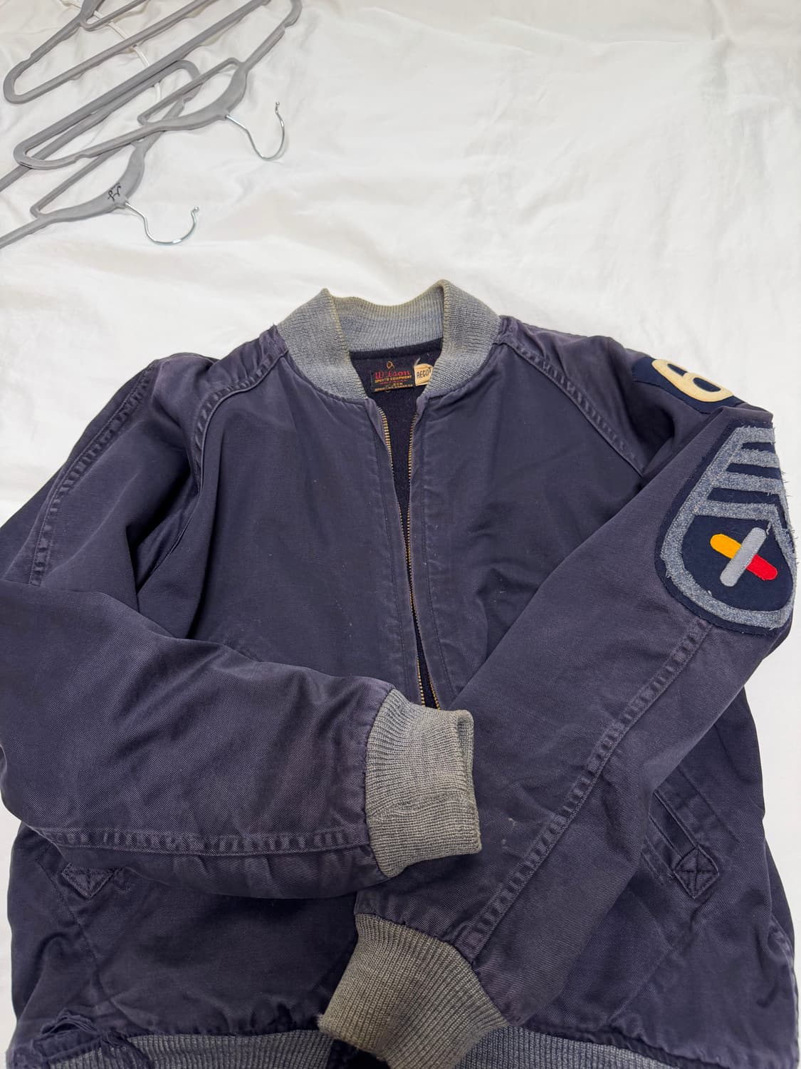 빈티지 퍼플 점퍼 블루종 상품이미지8