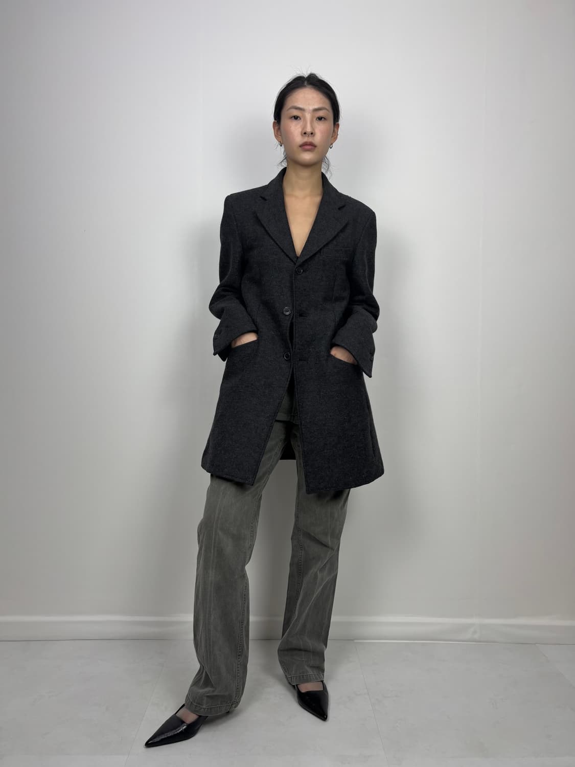 HAIRY WOOL HALF COAT 상품이미지7