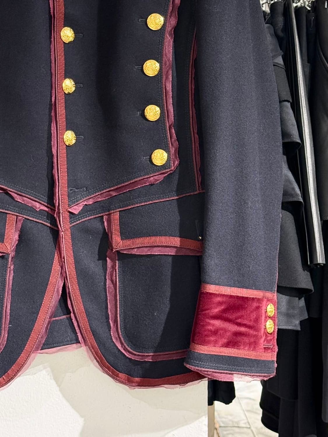 돌체앤가바나 네이비 나폴레옹 라나버진울 코트 상품이미지5