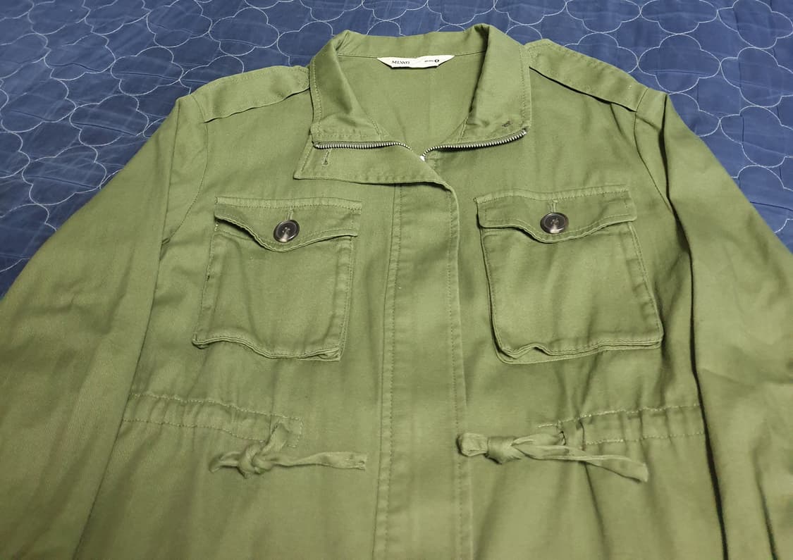 미쏘 크롭 야상 자켓 카키 (S) 상품이미지2