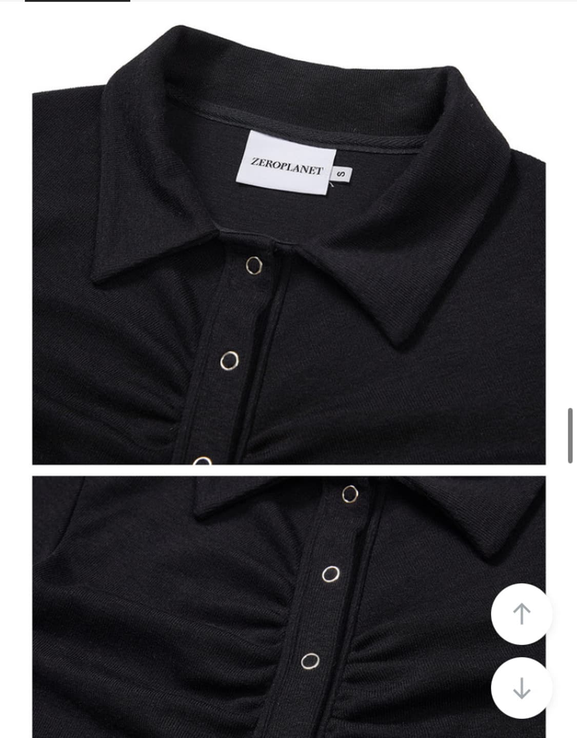 제로플래닛 셔링 카라 셔츠 블라우스 니트 상품이미지3