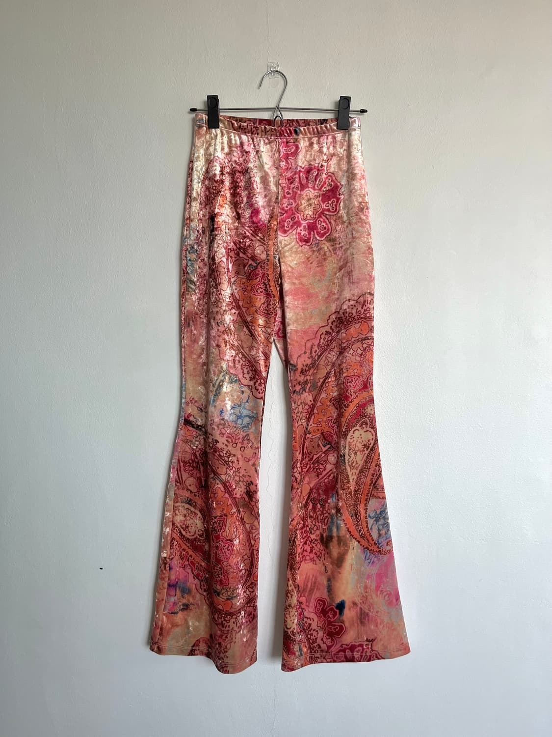 PAISLEY VELVET JERSEY PANTS (PINK) 상품이미지5