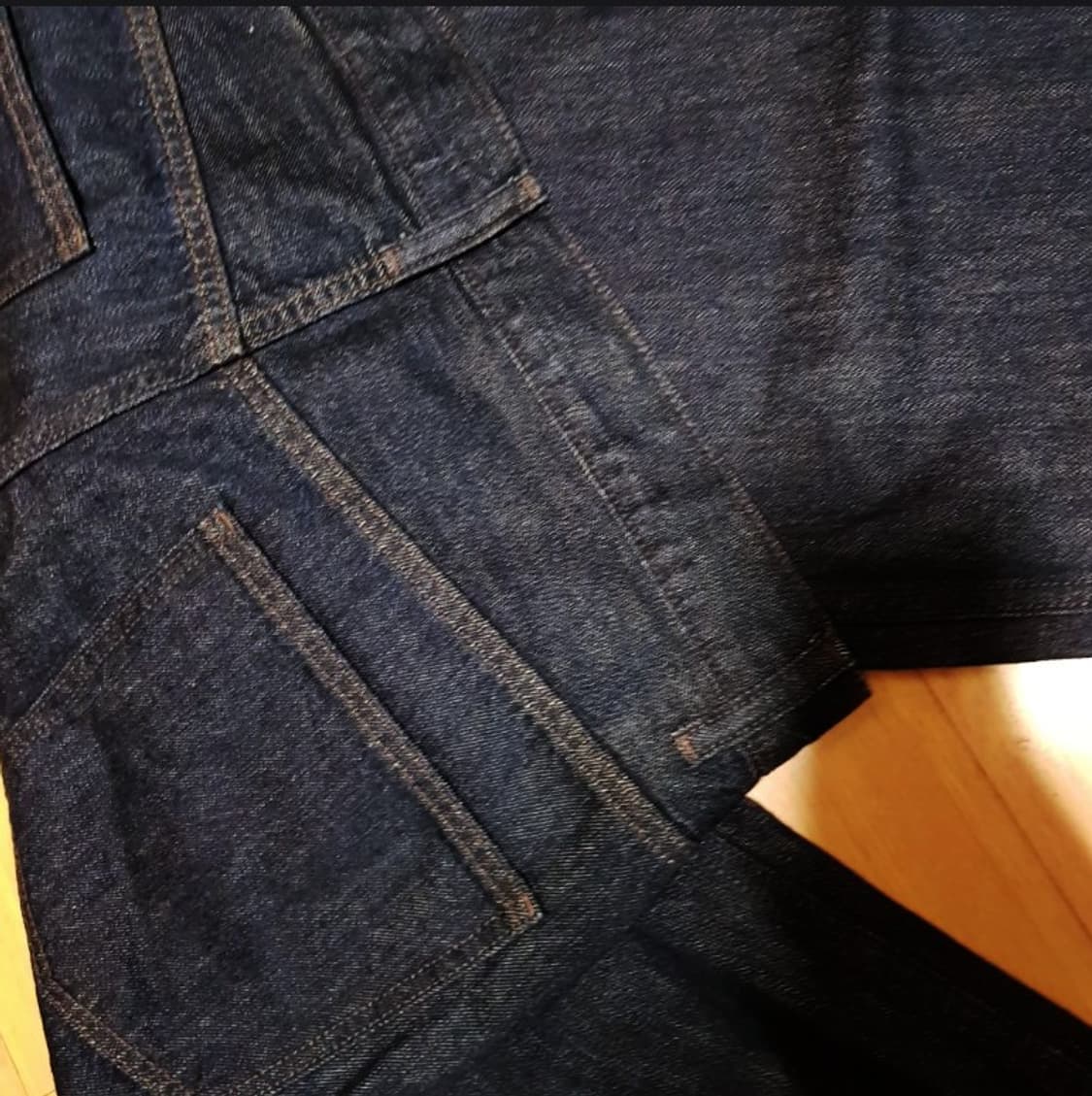 32 33/ 미사용 / 유니클로 진청 일자데님/2-투하 상품이미지3