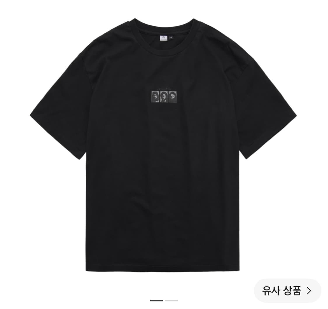 (2)폴리테루 1/2 그래픽 티셔츠 '어 퓨 굿 맨' 워시드 블랙 상품이미지1