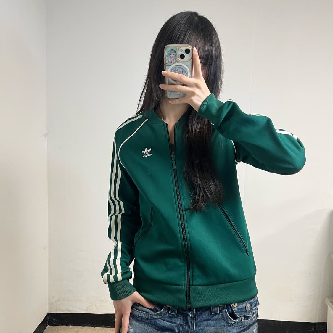 Adidas Green Superstar Track Jacket 상품이미지2