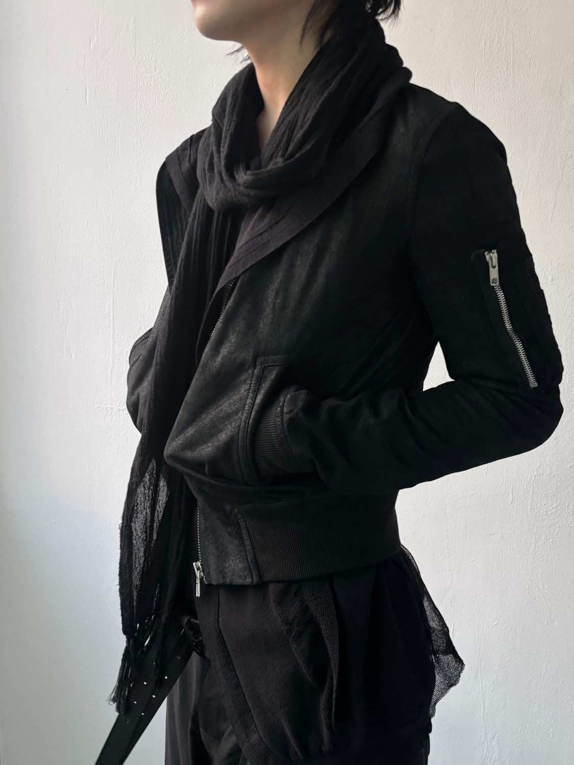 릭오웬스 램스킨 스웨이드 블루종 상품이미지2