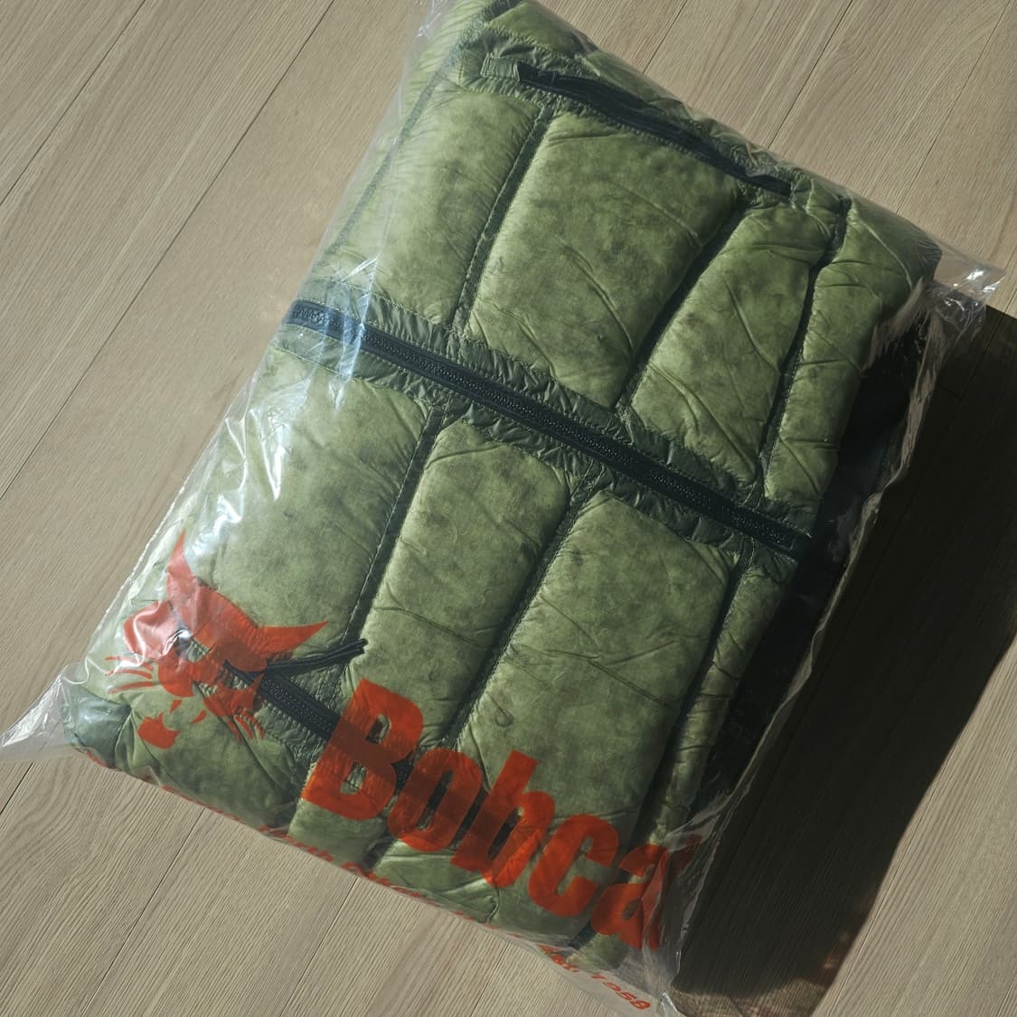 M 90~95 새제품) 밥캣 경량 다운 시어쉘 패딩 덕 90:10 그린 상품이미지7