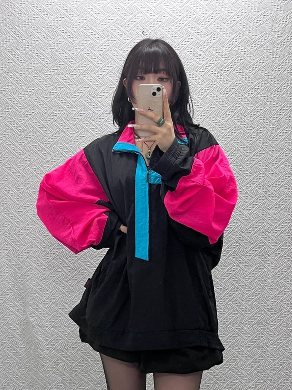 푸마 올드스쿨 레트로 Y2K 배색 바람막이 아노락 XL C11355 상품이미지1