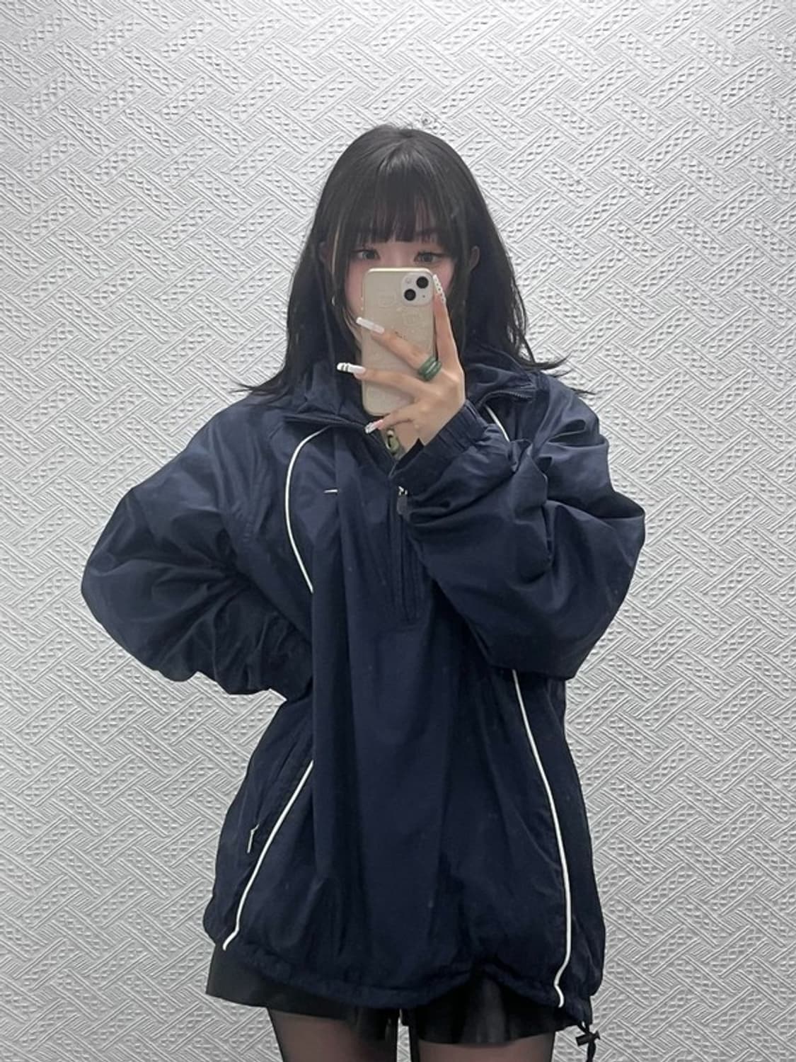 리복 올드스쿨 레트로 빈티지 바람막이 자켓 105 C10777 상품이미지2