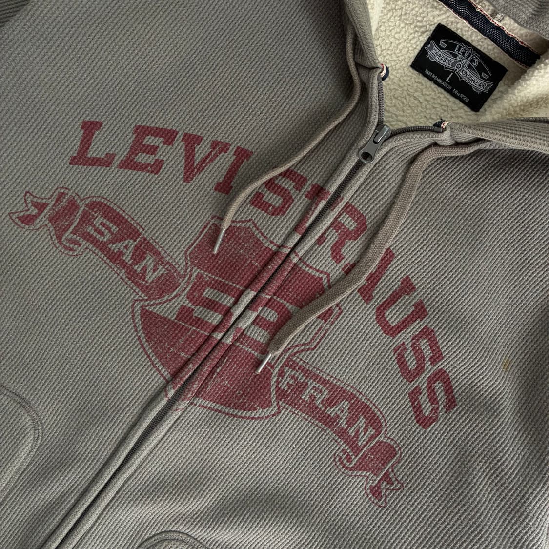 Levis  리바이스 와플 코튼 후드집업 상품이미지3