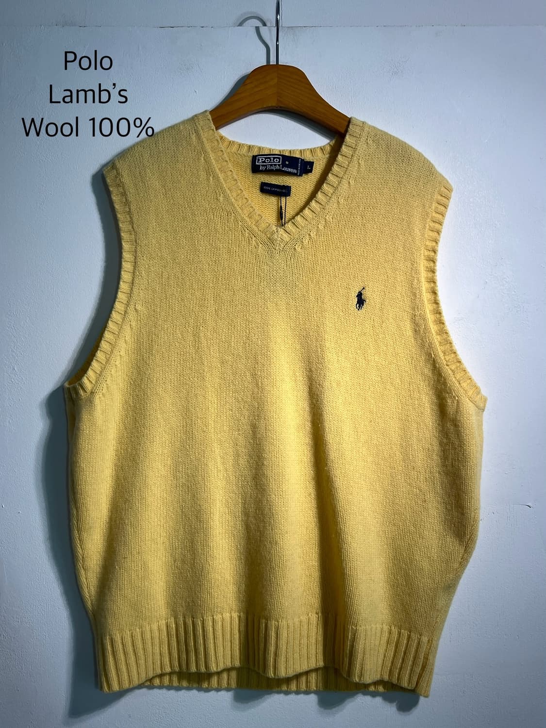 Polo Lambs wool 100% 폴로 램스울100% 베스트L 상품이미지1