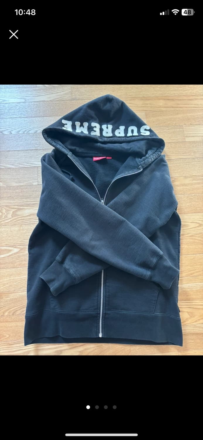 슈프림2015 펠트로고 후드집업 상품이미지1