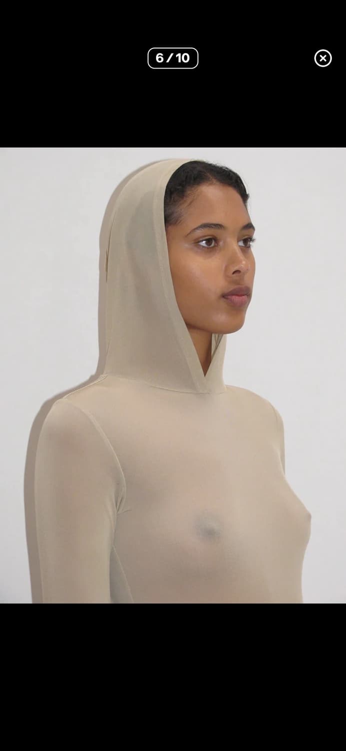 paloma wool 팔로마울 Mob 후드 시어 드레스 에크루 상품이미지5