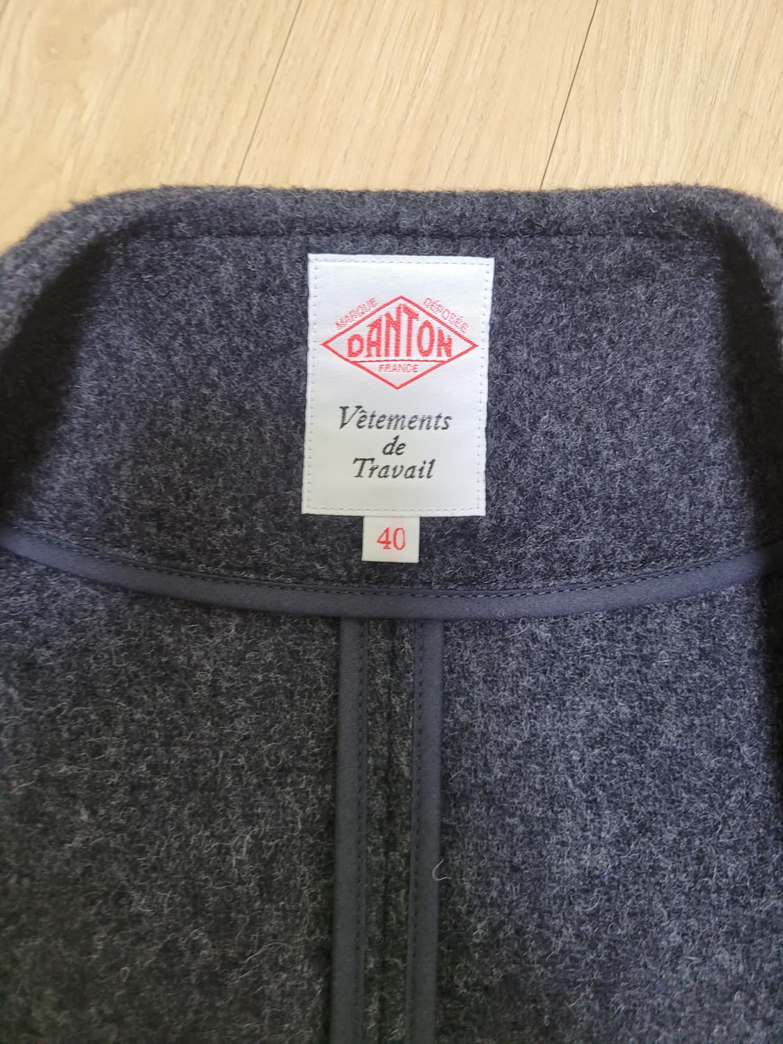 DANTON 단톤 울 노카라 재킷 그레이 상품이미지2