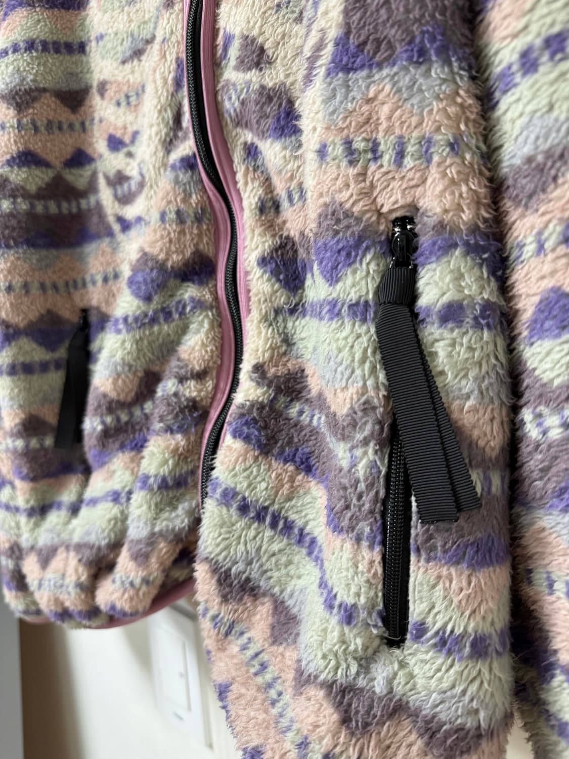 캐피탈 애슐랜드 스트라이프 앤 본 플리스 집 블루종 퍼플 (후리스 집업) 상품이미지5