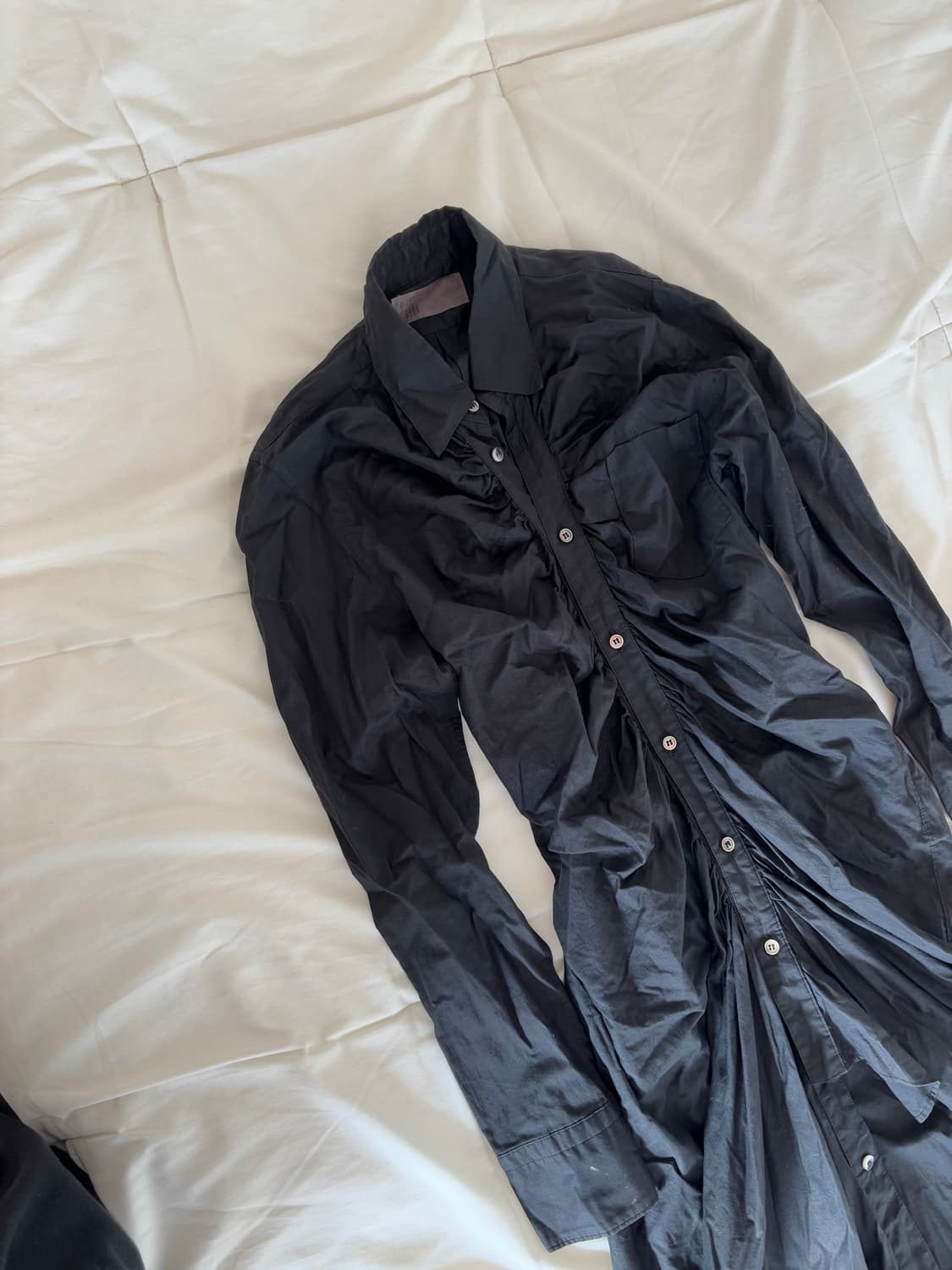 노조미 이시구로 언발란스 롱셔츠 원피스 상품이미지6