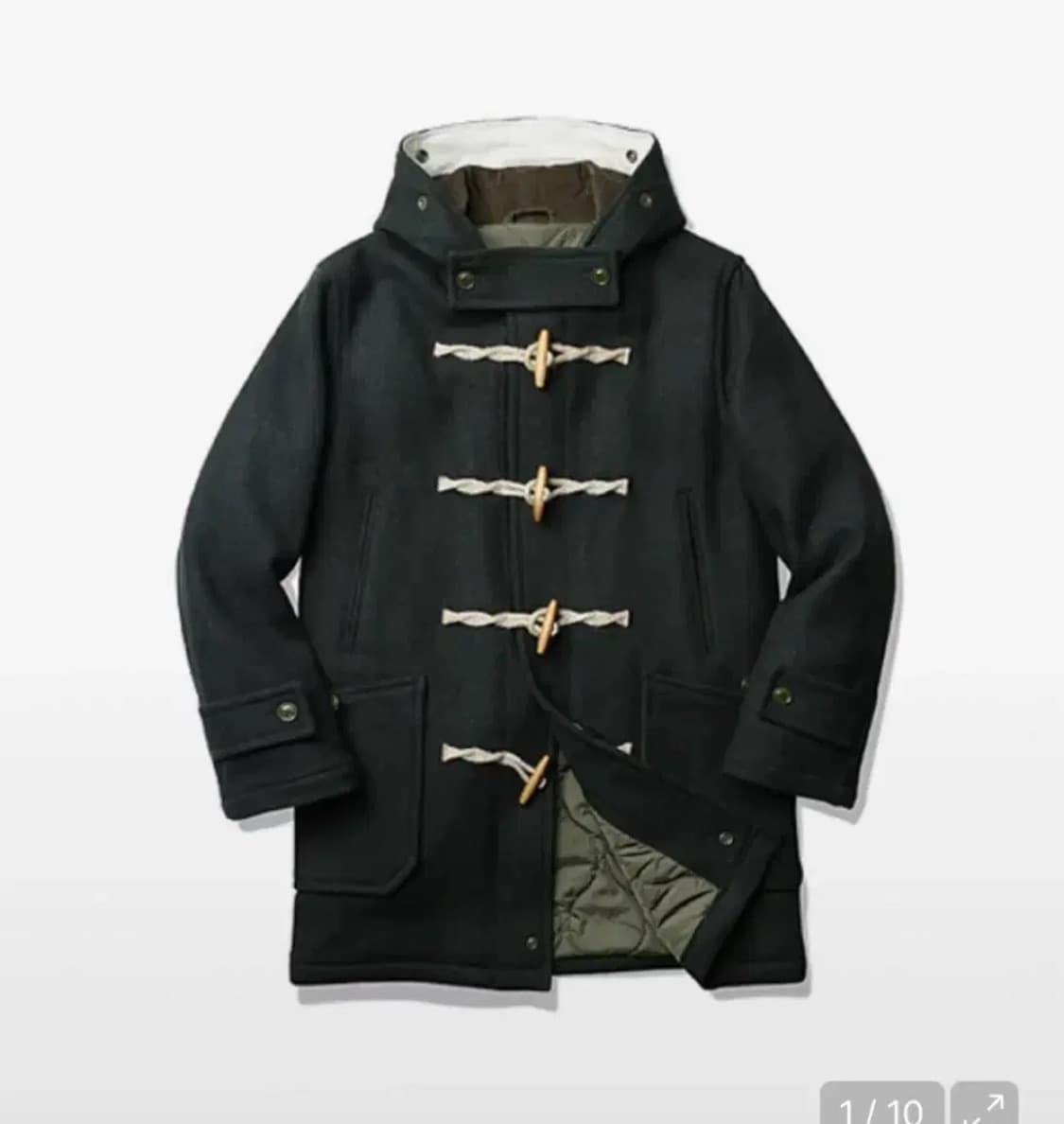 에스피오나지 더플 떡볶이 코트 다크 그린 s 상품이미지1