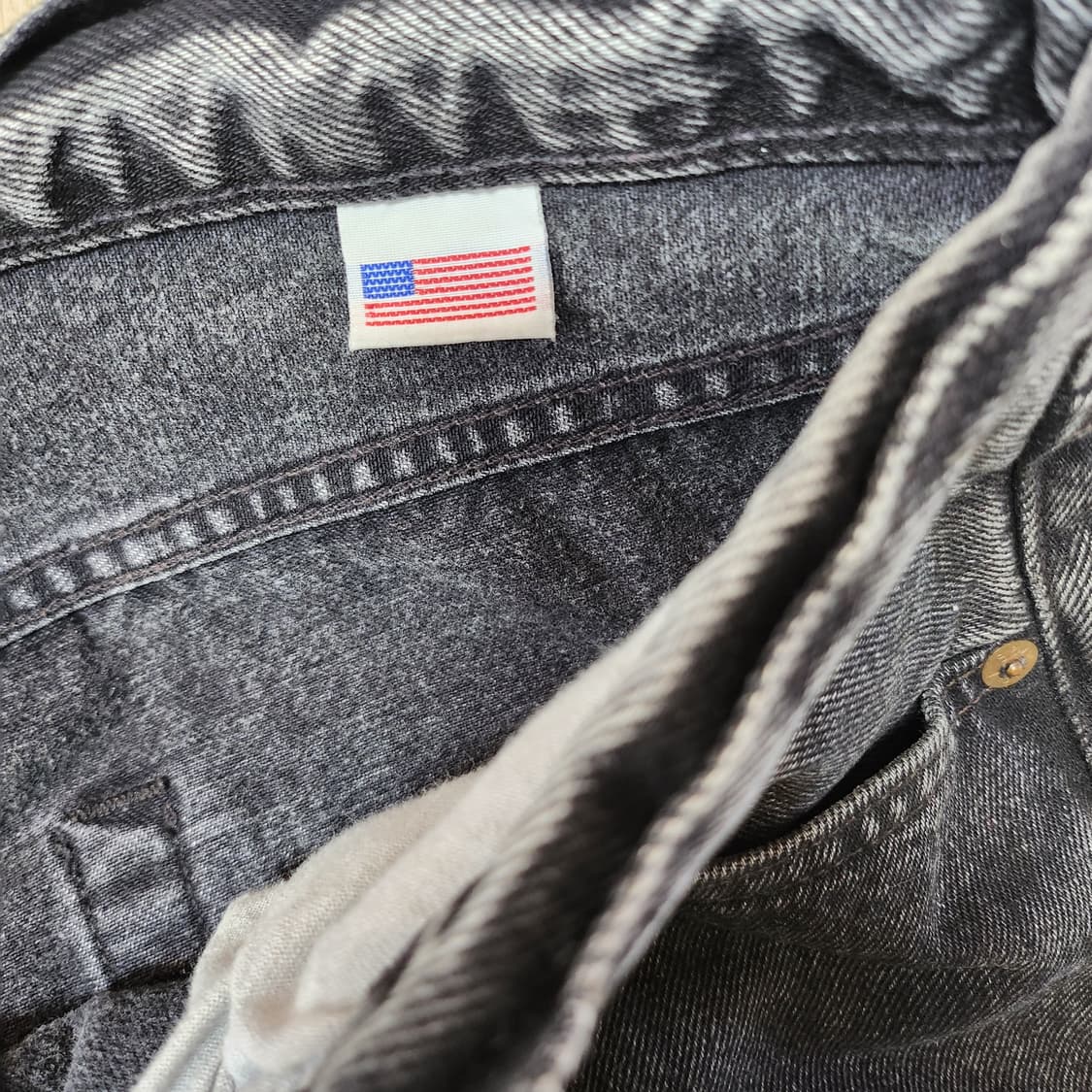 리바이스 501 블랙 워싱 청바지(36인치) 상품이미지6