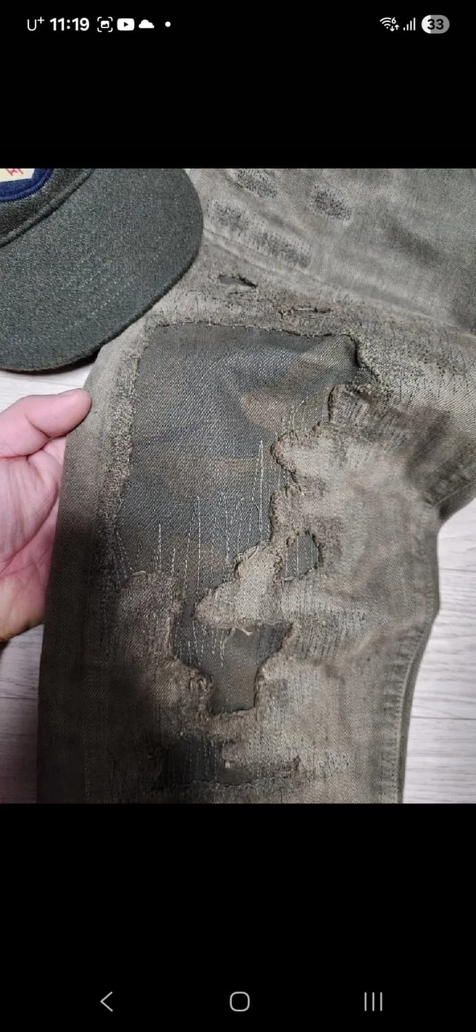 POLO RALPH LAUREN 카키 올리브 데님 팬츠 카모플라주 성조기 상품이미지5