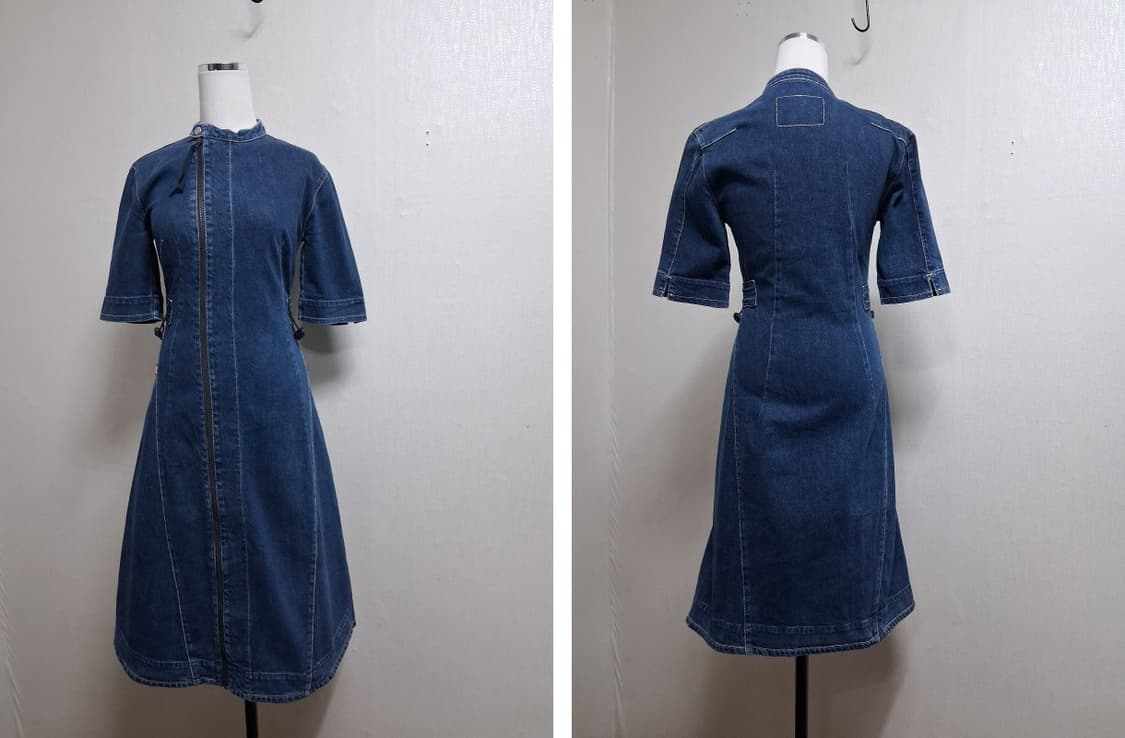 리바이스청원피스 엔지니어드 데님 청원피 Xs 무릎한참아래 기장 비대칭 
 상품이미지3