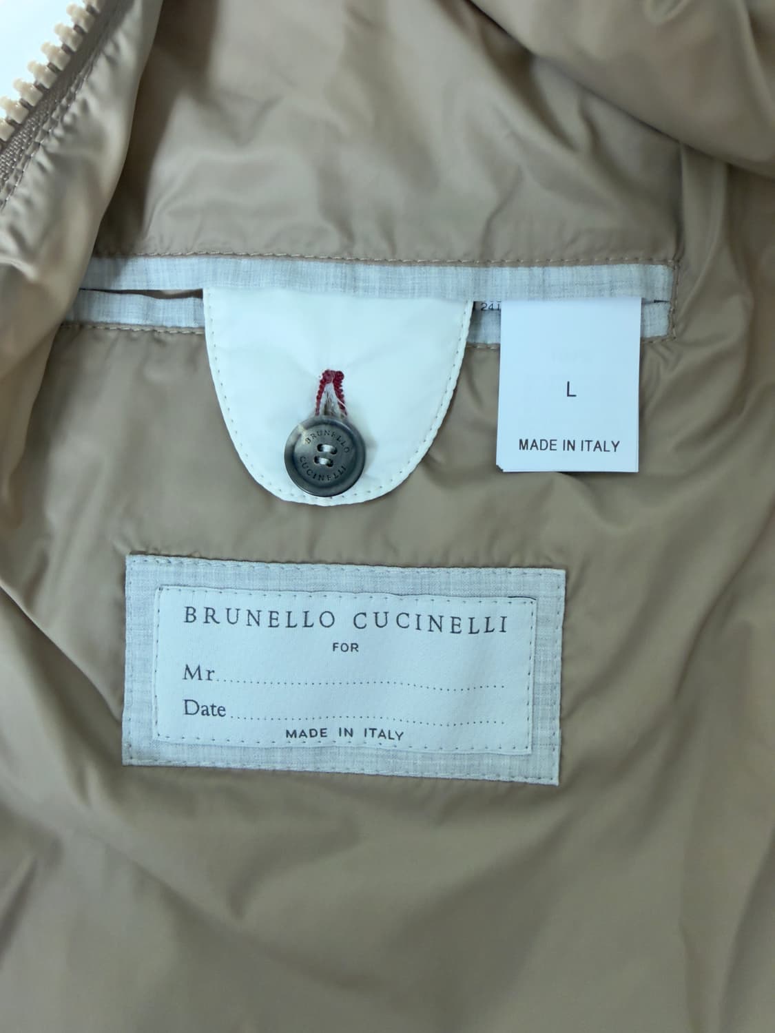 새상품 브루넬로 쿠치넬리 구스 패딩 조끼 베스트 L 정품택O 상품이미지4