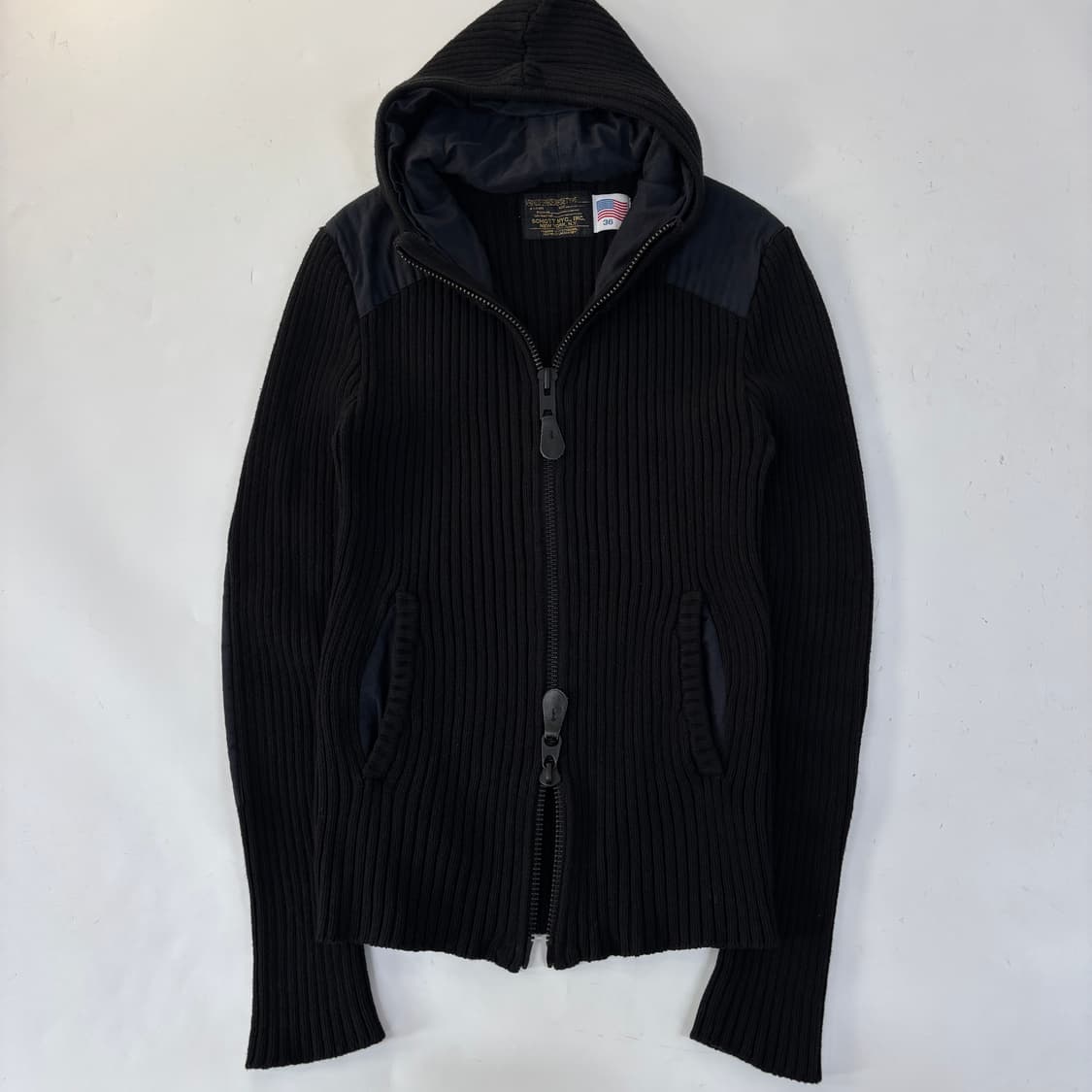 쇼트 니트 후드집업 상품이미지3