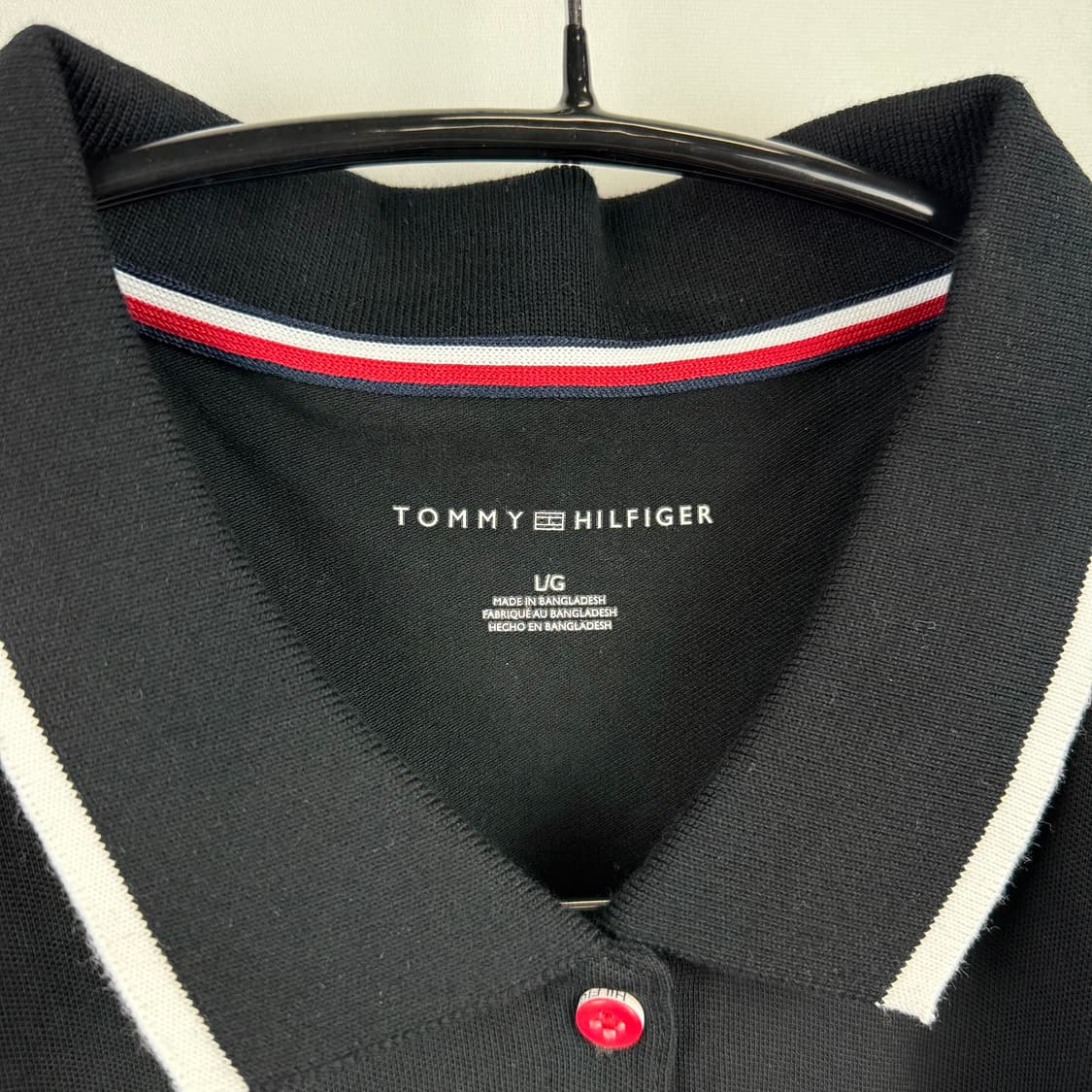 (새상품)(L) 타미힐피거 우먼스 카라 민소매 원피스 블랙 상품이미지3