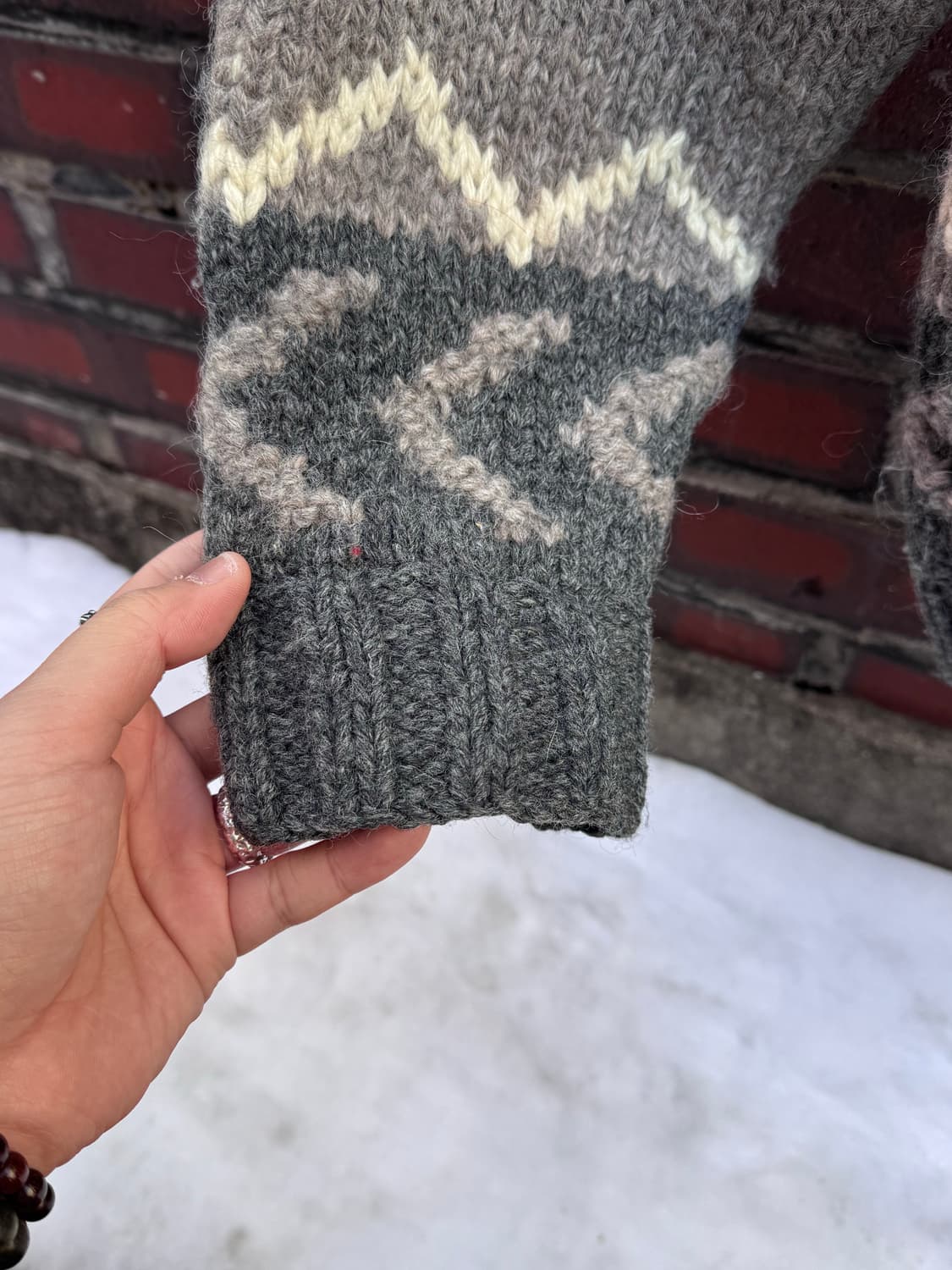 GIM 패턴 퓨어울 스웨터 코위찬 상품이미지5