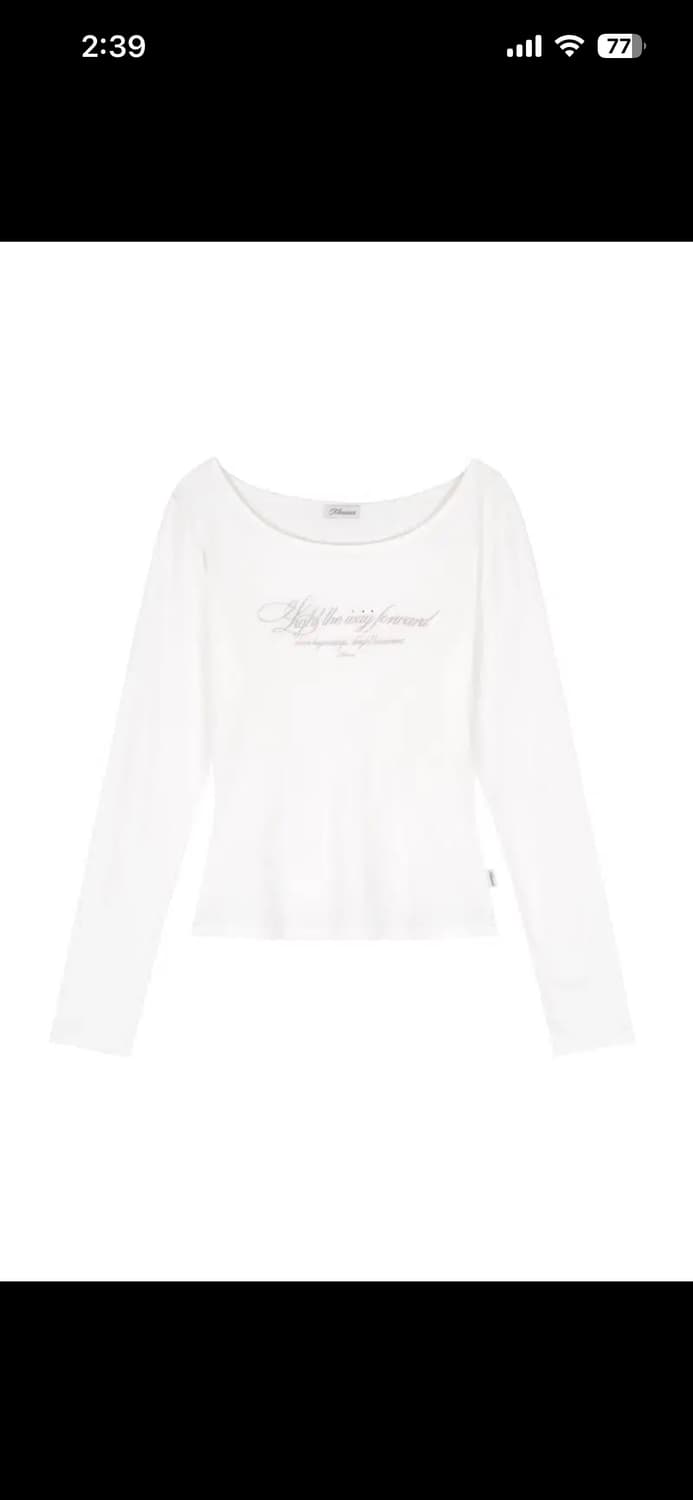 kleesier kleen top white 긴팔 새제품 상품이미지1