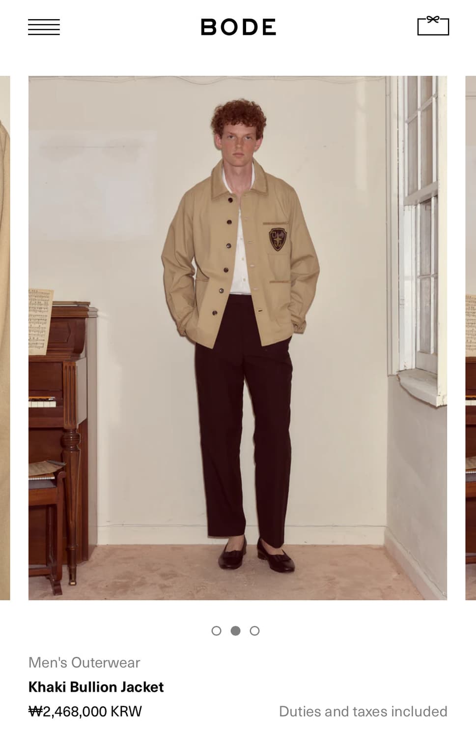 [M]보디 BODE Khaki Bullion 자켓 상품이미지5