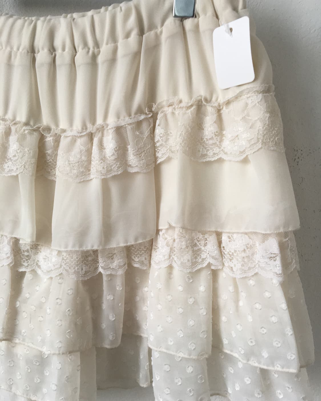 Axes femme lace dot layered layer short 상품이미지3