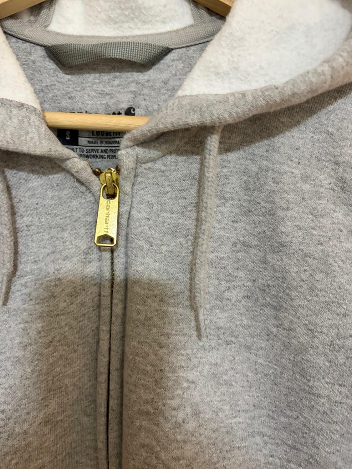 칼하트 후드 집업 (그레이/ S) 상품이미지4