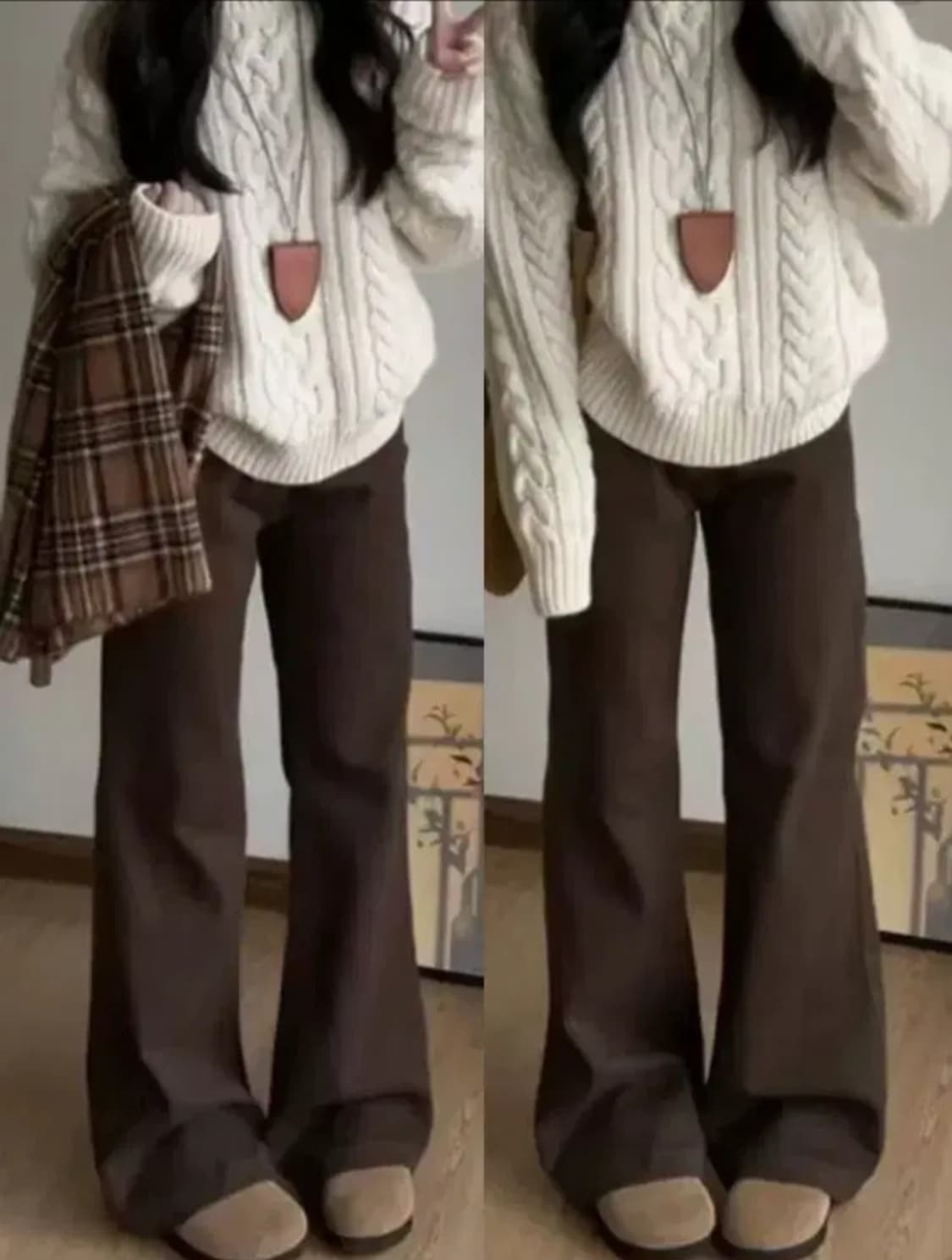 (새상품 원가 15만원) 다크브라운 부츠컷 청바지 골반볼륨 66 L 상품이미지3