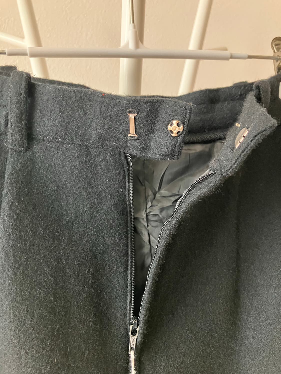 일본빈티지 블랙 울혼방 H라인 미디스커트 모직스커트 택달린 새상품 상품이미지5